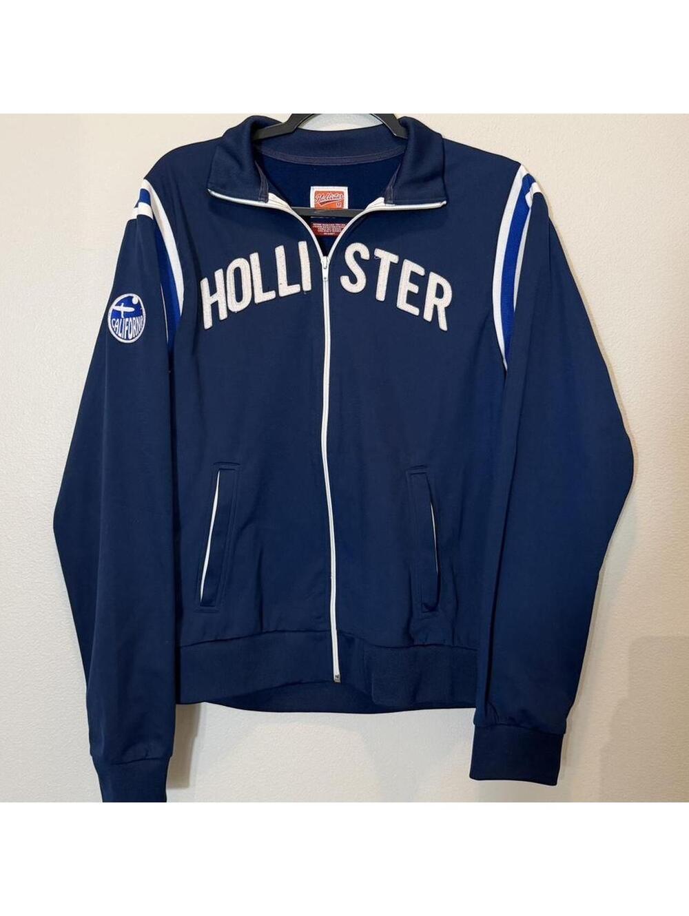 Vintage Y2K Hollister California Surf 00s Track Zip Up Size Medium